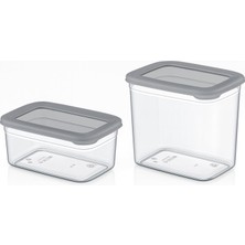 Daisy Home Hobby Life Tower 6’lı Dikdörtgen Saklama Kabı Seti – 2 Farklı Boy, Dikey Tasarım, Kilitli Kapak, Bpa Içermez (Gri Kapaklı)