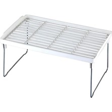 Daisy Home Lirazon Dolap Içi Raf Düzenleyici, Metal Ayaklı, Plastik Mutfak Rafı, Tezgah Üstü Yer Kazandıran Organizer, 14X30CM