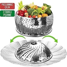 Daisy Home Busstier Buharda Pişirme Aparatı, Metal Buharda Pişirici, Katlanabilen Buharda Pişirme Aleti