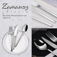 Daisy Home Serenk Barselona Çelik Çatal Kaşık Bıçak Takımı 18 Parça