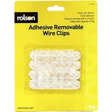 Daisy Home 61338 12 Pc 22 x 28 mm Large Removable Adhesive Wire Clips