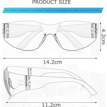 Daisy Home Şeffaf Güvenlik Gözlükleri, 4'lü Paket Koruyucu Gözlük Erkek Kadın, Iş Inşaat Laboratuvar Dişçilik Bisiklet Için, Çizilmeye ve Darbe Dayanıklı Koruyucu Gözlük