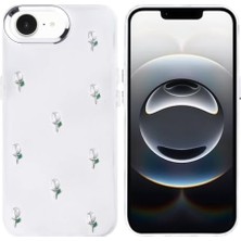 Daisy Home 16E ile Uyumlu Kılıf Kabartmalı Kelebek-Kiraz-Çiçek Dizayn Şeffaf Kutup Kapak Lale