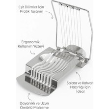 Daisy Home Busstier Yumurta Dilimleyici Pratik Mutfak Aparatı, Eşit Dilimler Için Dayanıklı Metal Telli, Sadece Haşlanmış Yumurta Için Sunum Dilimleme Aleti, Salata ve Kahvaltı Hazırlayıcı