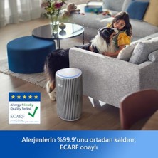 Daisy Home Hava Temizleyici 3200 Serisi - Hepa Nanoprotect + Aktif Karbon Filtre, Cadr 520M³/SA 135M² Alerji Hastaları Için, Ultra-Sessiz, Akıllı ve Enerji Verimli, Gümüş (AC3220/10)