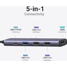 Daisy Home USB C Hub, Pd 100W, 4K Hdmı,  Pro/air, iPad Pro/air, Surface Pro/go, Galaxy Tab, Galaxy S23/S22 Vb. ile Uyumlu USB A 3.0.