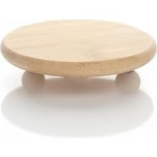 Daisy Home Doğal Ahşap Ayaklı Sunumluk ve Dekoratif Stand Koleksiyonu - Misket Ayaklı Banyo ve Mutfak Tezgah Üstü Düzenleyici Tepsi - Kahve ve Ikram Sunum Yükselticisi (Model 3)