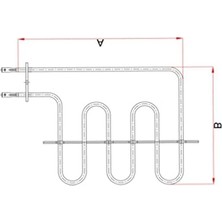 Daisy Home 2000W Fırın Rezistansı K004 Ø6.5mm Ci-Ni 31X25CM Kaliteli Orjinal Paslanmaz Türk Malı Resistanz