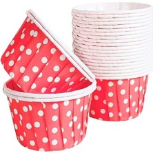 Daisy Home Dolphin Kırmızı Puantiyeli Muffin-Kek Kapsülü 25'li