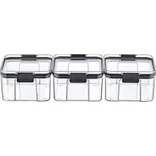 Daisy Home Box Up 3'lü Şeffaf Saklama Kabı 500 ml - Taze ve Düzenli Gıda Saklama Çözümü