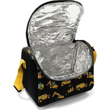 Daisy Home Coral High Siyah Sarı Iş Makinesi Baskılı Okul Beslenme Çantası