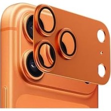 Daisy Home Undeplus 17 Pro Max ile Uyumlu Transmittance Hd Ar+Af Teknoloji Full Kamera Lens Koruyucu Cl-20 Turuncu