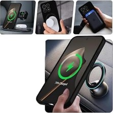 Daisy Home - ile Uyumlu 14 4g Kılıf Magsafe ile Uyumlu Halkalı Standlı Içi Kadife Yumuşak Renkli Silikon Kapak - Siyah