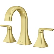 Daisy Home Bruxie Banyo Lavabo Bataryası, 8-Inç Yaygın, 2 Saplı, 3 Delikli, Fırçalanmış Altın Kaplama, LF049BIEBG
