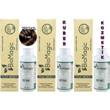Biomagic 7.00 Kumral Organik Içerikli Amonyaksız Kalıcı Saç Boyası 3 Boya+3 Oksidan