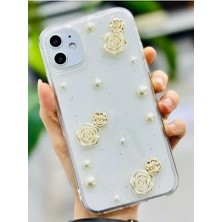 Daisy Home 11 ile Uyumlu Inci Gül Tasarımlı Oyuncaklı Esnek Silikon Kılıf