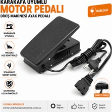 İplixa Iplixa Karakafa Dikiş Makinesi Motor Pedalı Ayak Kumandası Kablolu Eski Tip Uyumlu Dikiş Makinesi Pedalı Fc-2