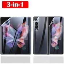 Daisy Home - Galaxy Z Fold 3 Ön Arka Fullbody 360 Ön Arka Tam Kaplar Şeffaf Hidrojel Cam Ekran Kasa Koruyucu Film