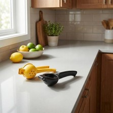 Daisy Home Amberhaus Pratik Metal Limon Sıkacağı | Ergonomik Narenciye Sıkacağı (Sarı)