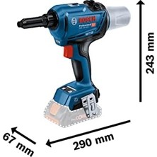 Daisy Home Professional 18 V Sistem Akülü Perçin Tabancası Grg 18V-16 C (Çekme Kuvveti Maks. 16.000 N, Strok Uzunluğu 25 Mm, 2 x PROCORE18 V 4.0 Ah Akü Dahil, Hızlı Şarj Cihazı Gal 18V-40, L-Boxx)