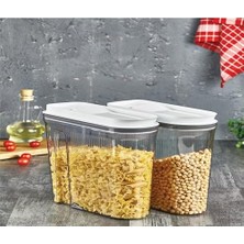 Daisy Home Vip Ahmet Luks Erzak Saklama Kabı, Şeffaf Füme 2x3, 2 Lt