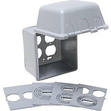 Daisy Home Taymac Hava Şartlarına Dayanıklı Doppelventil Cover Dış Mekan Steckdosenrueckseite Ekran Koruyucu Folyo, 4 – 3/20,3 cm Derinlik, MM7440G