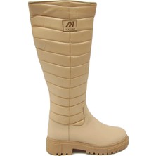 Mp Kadın Casual Kapitone Çizme Bej MP-2752