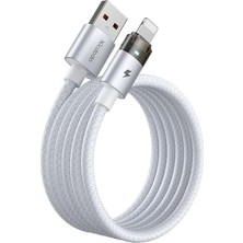 Daisy Home CA-6912 30W Gösterge Işıklı Usb-A To Lightning Şarj ve Data Kablosu 1.2m - Beyaz