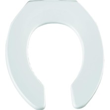 Daisy Home 955CT 000 Tuvalet Oturağı, Ön Yüzü Açık, Asla Çözülmez ve Geri Aramaları Azaltır, Yuvarlak, Plastik, Beyaz