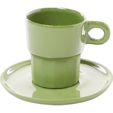 Daisy Home Jumbo Golf Line Yeşil Suki Espresso Cup