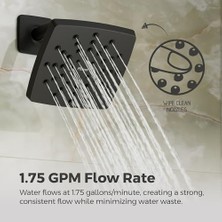 Daisy Home Vaneri Küvet ve Duş Döşeme Seti, Valf ve Kartuş Dahil, 1 Kulplu, Mat Siyah Kaplama, 8P8WS2VRISBB