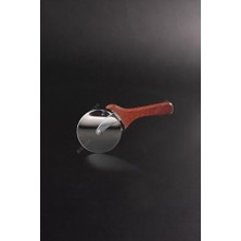 Daisy Home Paslanmaz Çelik Profesyonel Pizza/börek Bıçağı - Pizza Kesme Bıçağı - Pizza Ruleti - Ahşap Saplı