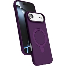 Kordify Apple iPhone 17 Air Uyumlu Regal Magsafe Standlı Kapak – Manyetik Destekli, Darbe Emici Premium Silikon Kılıf