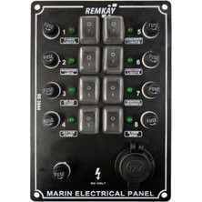 Remkay Tekne & Karavan 8li Çakmaklı Switch Sigorta Paneli