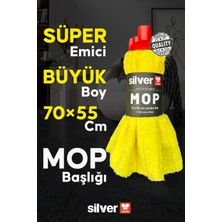 PremiumPort Yüksek Emicilik Mikrofiber Jumbo Mop Başlığı 70×55 cm Sarı