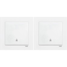 Daisy Home 55 Beyaz Zil Anahtarı C1 Mekanizma (2 Paketi)