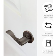 Daisy Home 700542 Springdale Anahtarlı Giriş Kapı Kolu Yağ Ovuşturdu Bronz