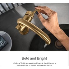 Daisy Home TS44102BG Colinet Geleneksel Iki Yaygın Yüksek Ark Banyo Bataryası, Kol Kolu, Valf Gerekli, Fırçalanmış Altın