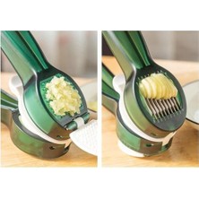 Daisy Home Smartizi Ergonomik Saplı Pratik Sarımsak ve Zencefil Ezici - Yeşil Mutfak Rendeleyici ve Sarımsak Püresi Yapıcı