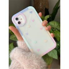 Daisy Home 11 ile Uyumlu Antişok (12 Görünümlü Köşeli) Kalp Kamera Tasarımlı Silikon Kamera Korumalı Kılıf