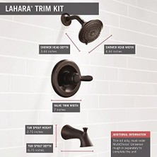 Daisy Home Lahara 14 Serisi Tek Kulplu Küvet ve Duş Seti, 5 Püskürtmeli Dokunmatik Temiz Duş Başlıklı Duş Bataryası, Venedik Bronz T14438-RB (Vana Dahil Değildir)