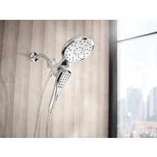 Daisy Home 220C3 Verso Sekiz Fonksiyonlu 17,78 cm Çaplı Sprey Başlığı Standart, El Duşu, Krom