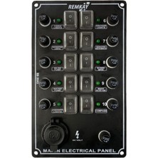 Remkay Tekne & Karavan 10LU Çakmaklı Switch Sigorta Paneli