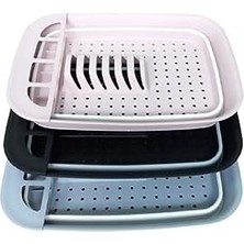 Daisy Home 5dm-Yeni Nesil Katlanabilir Akordiyon Silikon Bulaşık Sepeti Tabaklık Bulaşıklık