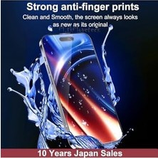 Daisy Home - Iphone 15 Pro Max ile Uyumlu Parlak Sert Seramik Ekran Koruyucu Cam Sensör Ahize Toz Korumalı Ekran Camı