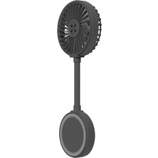 Daisy Home Smart Manyetik Fan Taşınabilir Vantilatör USB Type-C Şarj Edilebilir Ultra Sessiz 3 Hız Kademeli Soğutucu Magsafe Uyumlu Telefon Fanı (Gri) X6104
