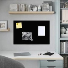 Cekar Store Dünya Magnet Magnet Panosu, Dekoratif Mıknatıslı Pano, Siyah, Metal Pano, 50X70 cm