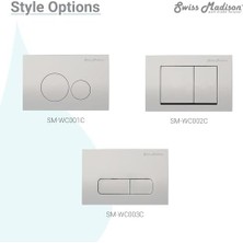 Daisy Home Well Made Forever SM-WC002C Duvara Monte Çift Gömme Aktüatör Plakası Mat Krom Kare Itme Düğmeli