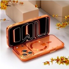 Daisy Home - 17 Pro ile Uyumlu Magsafe Destekli Kamera Korumalı Şeffaf Yumuşak Telefon Kılıfı