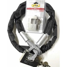 Cekar Store Vi Caro (31) 3 Metre 16 mm Çelik Halat Yuma Kilitli Motorsiklet Bağlama Halat Motosiklet Zincir Kılıflı ile Uyumlu